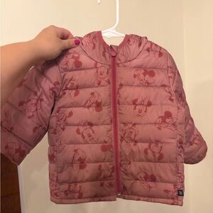 GAP Pink Minnie Mouse Puffer Jacket